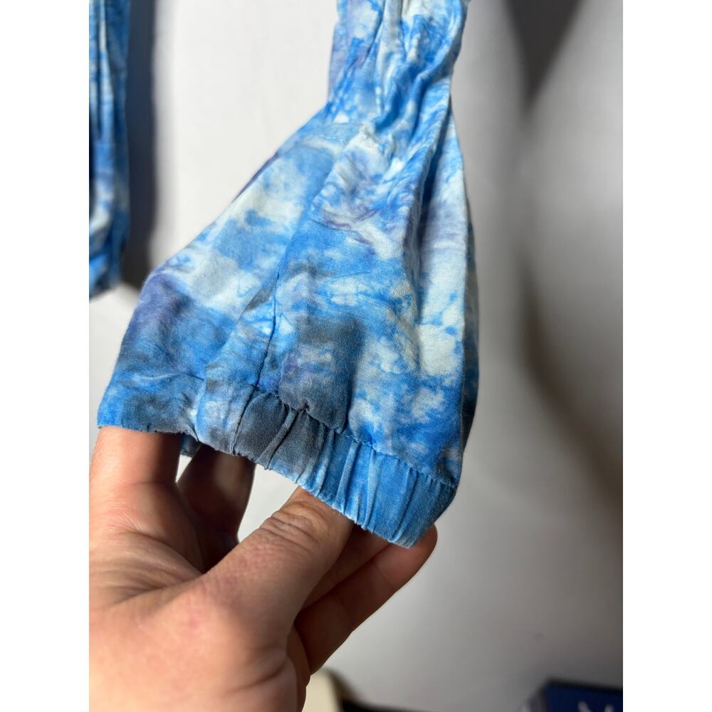 Raquel Allegra Blue white Tie-Dye Easy Lounge Pants sz 0 US XS - Picture 6 of 9
